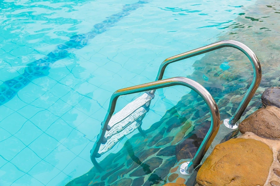 Swimming pool ladder